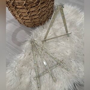 NEW • Gold Glitter Sparkling Acrylic Easel Set • Set of 2 Easels